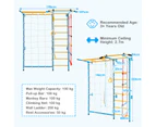 7-in-1 Kids Monkey Bars Climbing Playset w/Gym Rings & Rope Ladder Jungle Gym Set Indoor Outdoor Play Equipment