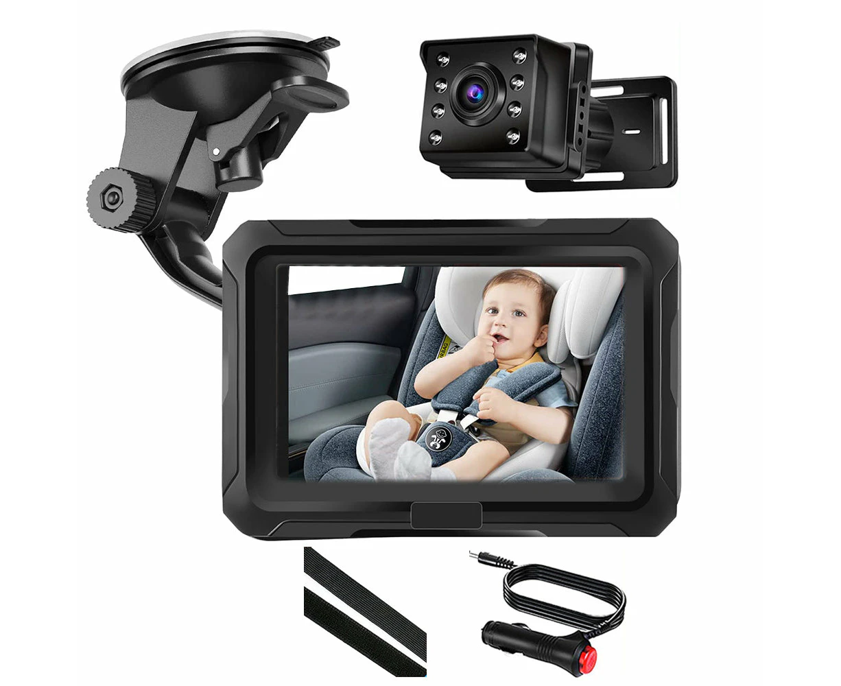 1080P HD Car Kids Monitor with Camera Car Seat Rear Mirror Camera Monitor with Night Vision