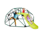 Kids Climbing Dome & Slide Set Metal Frame Outdoor Activity Center Max. 150KG Grey