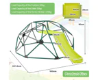 Kids Climbing Dome & Slide Set Metal Frame Outdoor Activity Center Max. 150KG Grey