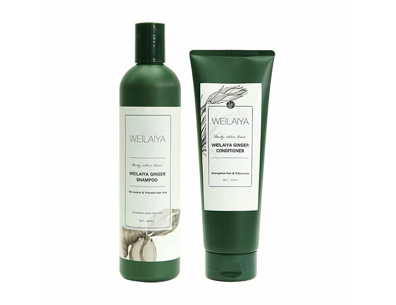 WEILAIYA GINGER SHAMPOO & CONDITIONER SET FOR HAIR & HAIR GROWTH [ FOR OILY HAIR ]