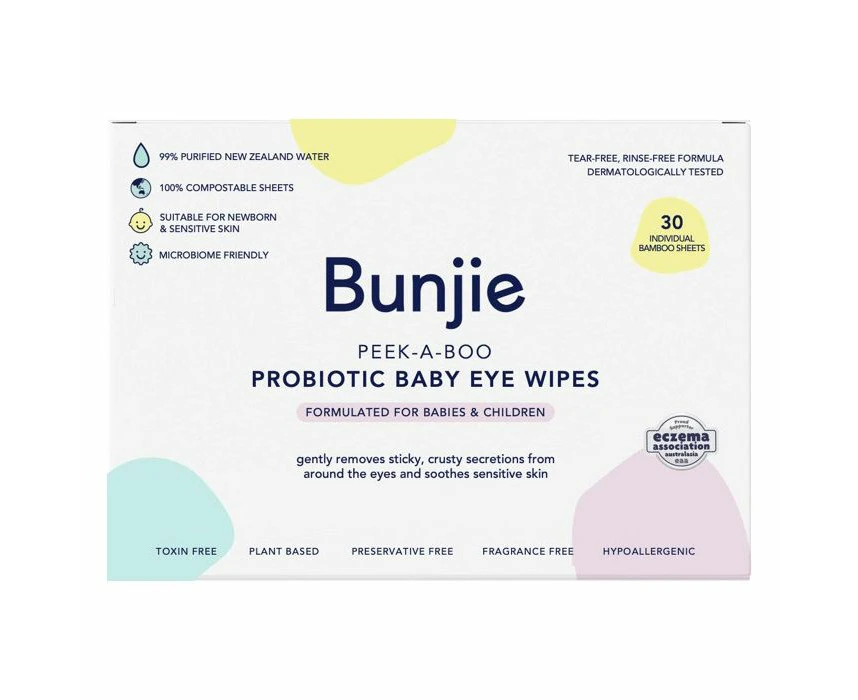 Bunjie Probiotic Baby Eye Wipes 30 Pack