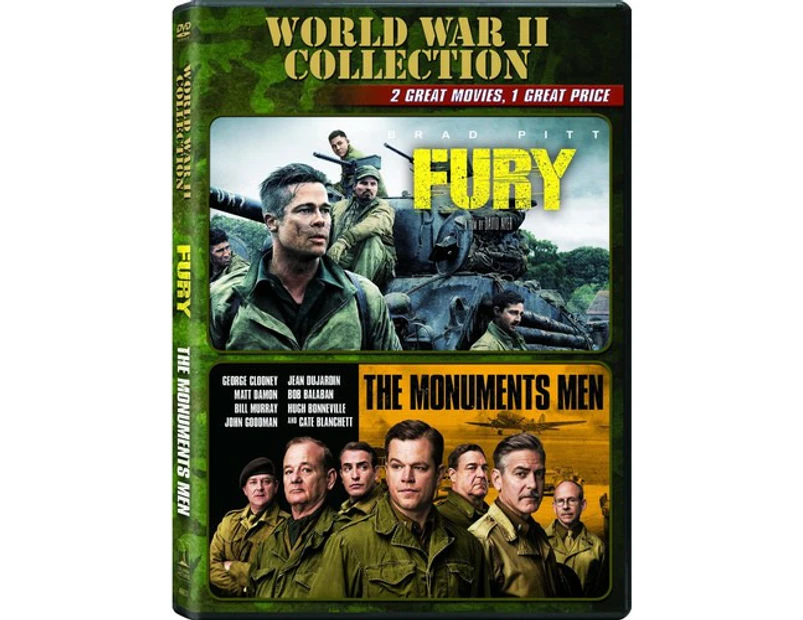 Fury / Monuments Men  [DVD REGION:1 USA] 2 Pack, Ac-3/Dolby Digital, Dolby, Dubbed, Subtitled, Widescreen USA import