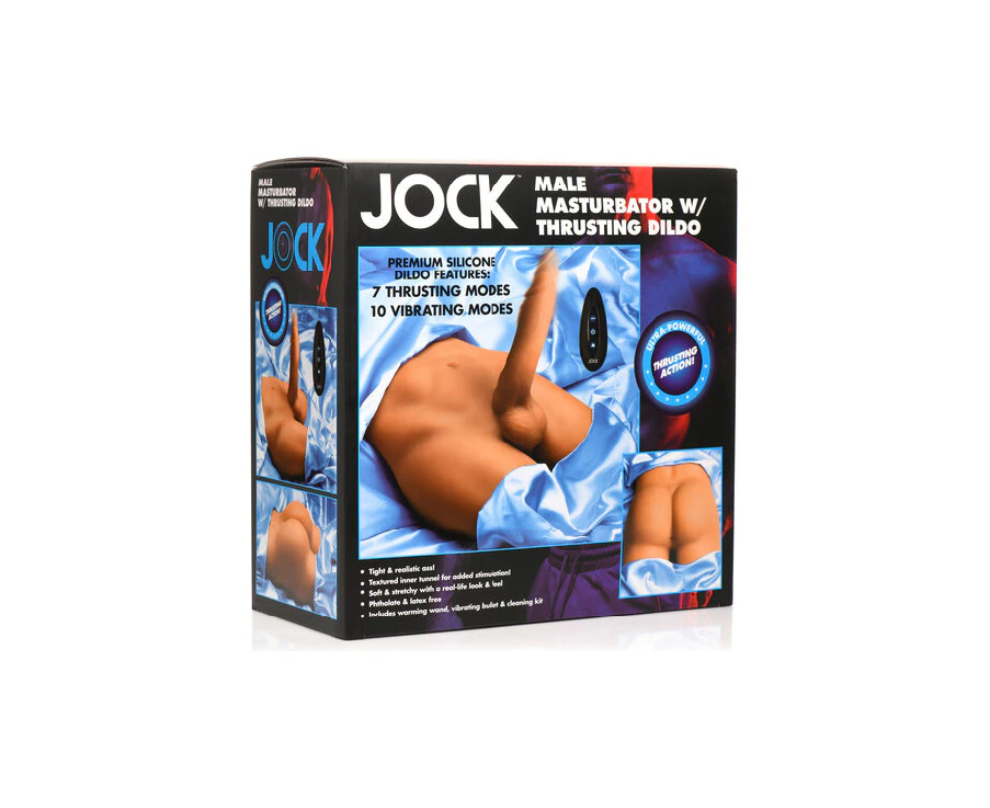 Introducing The Jock Male Masturbator With Thrusting Dildo Medium: The Ultimate Pleasure Experience For Men Height: 11 in / 28 cm Waist: 2