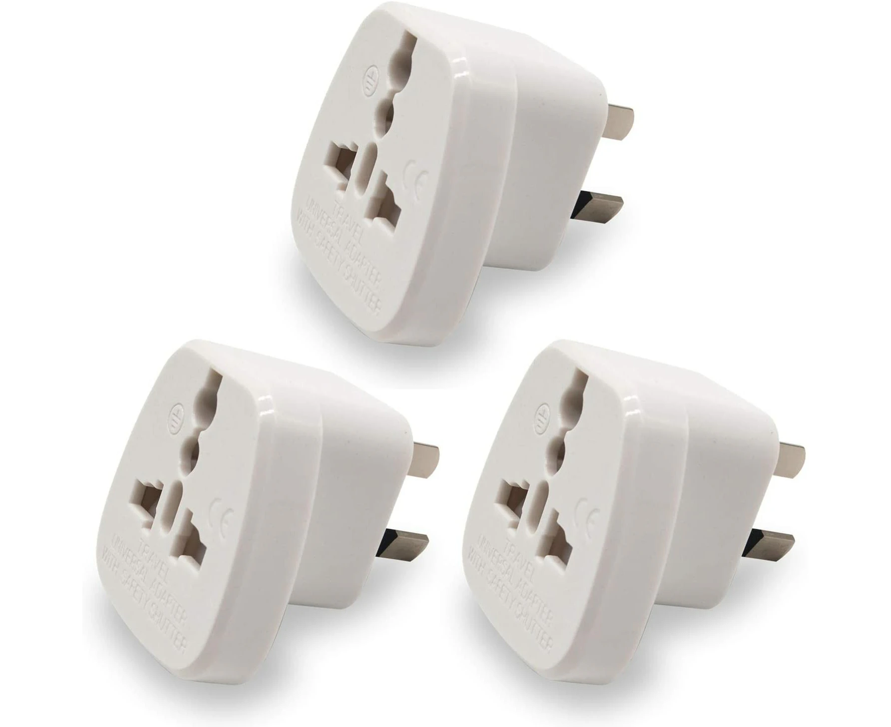 Travel Adapter for Australia/New Zeal - White 3pcs