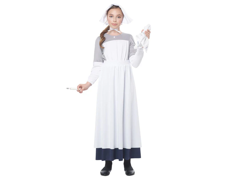 Civil War Army Nurse Dorthea Dix Hero Historical Book Week Child Girls Costume - Grey