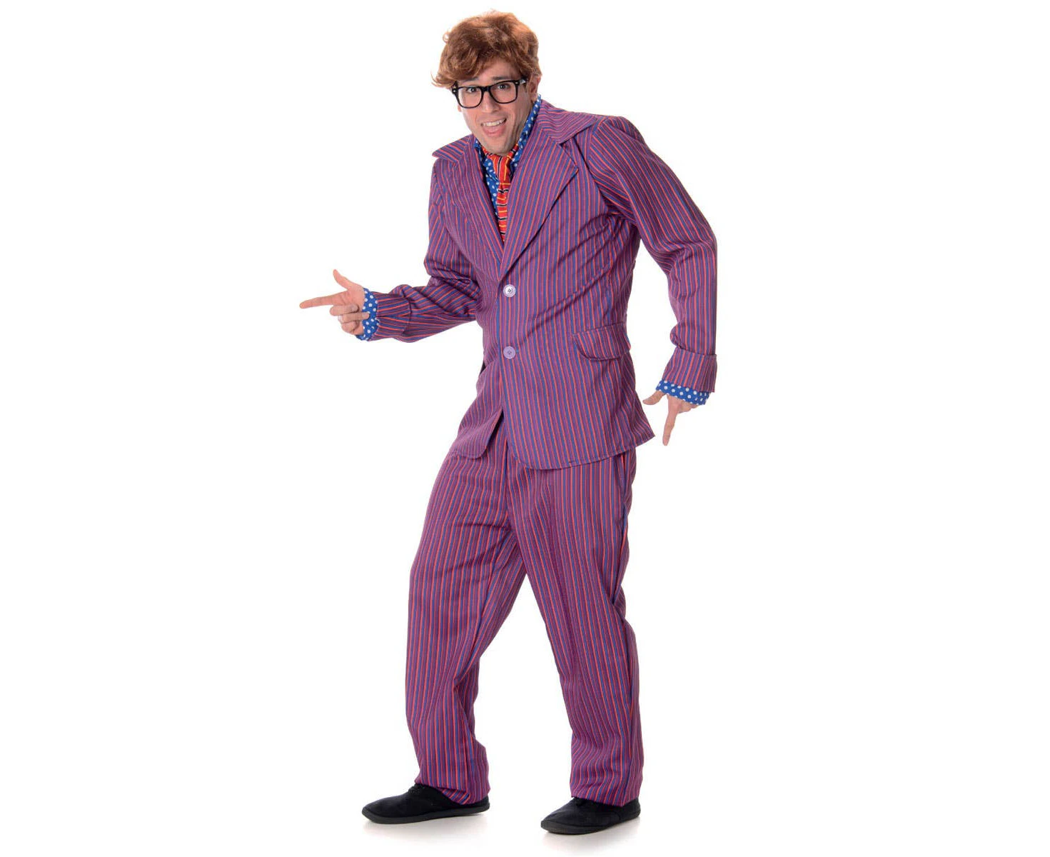 Groovy Secret Agent Mens Austin Powers Costume Genuine Karnival Costumes - New