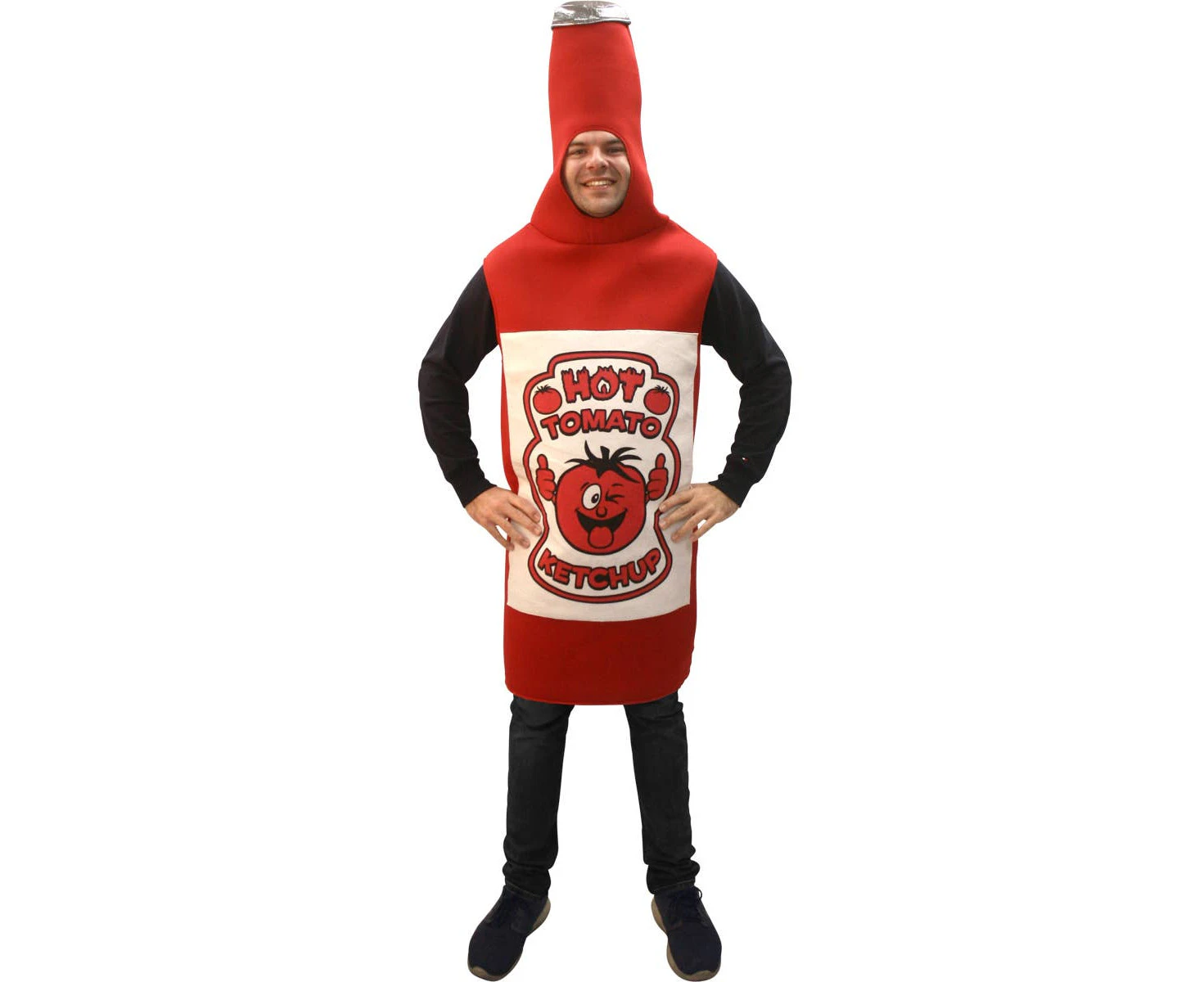 Hot Tomato Ketchup Bottle Adult's Costume - New