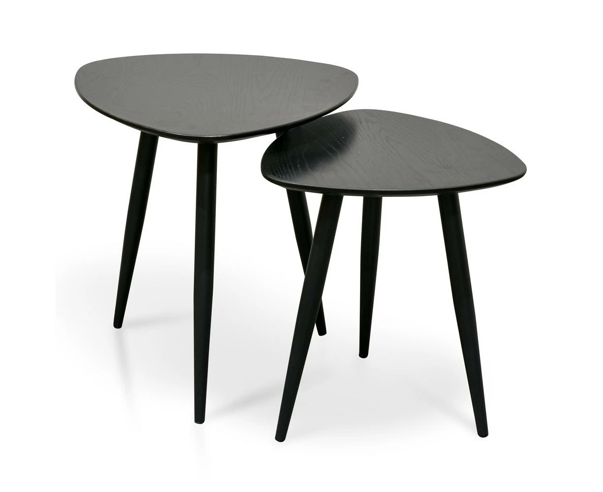 Set of 2 - Lauren Side Table - Black