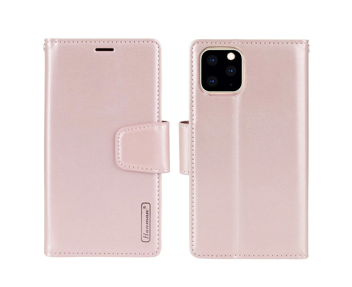 iPhone Hanman Detachable Leather Magnetic Wallet Case Cover - Rose Gold, iPhone 13 Pro