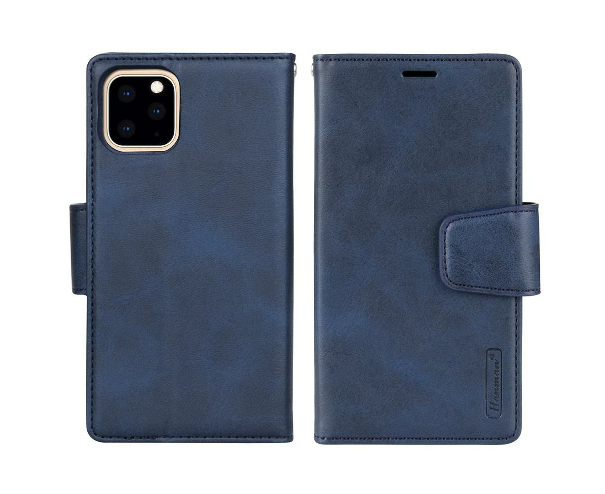 iPhone Hanman Detachable Leather Magnetic Wallet Case Cover - Blue, iPhone 13 Pro