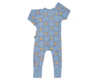 Bonds Baby/Toddler Zip Wondersuit - Starlit Check/Blue