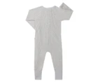 Bonds Baby/Toddler Waffle Zip Wondersuit - New Grey Marle