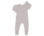 Bonds Baby/Toddler Wide Needle Rib Zippy Suit - Old Eagle Sand/Mascarpone