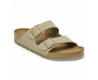 Birkenstock Unisex Arizona Birko-Flor Regular Fit Sandals - Faded Khaki