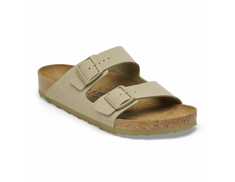 Birkenstock Unisex Arizona Birko-Flor Regular Fit Sandals - Faded Khaki