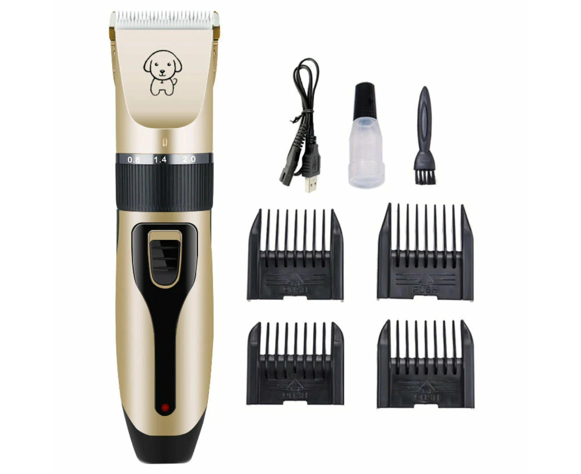 Cordless Electric Pet Clippers Dog Cat Wireless Hair Grooming Trimmer Shaver Kit