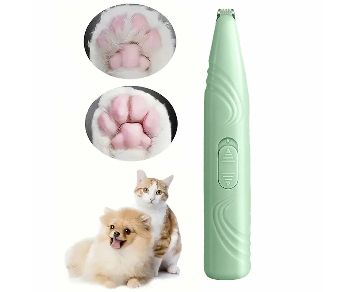 Cordless Electric Pet Grooming Clippers Hair Trimmer Paw Trimmer for Dogs Cats Green