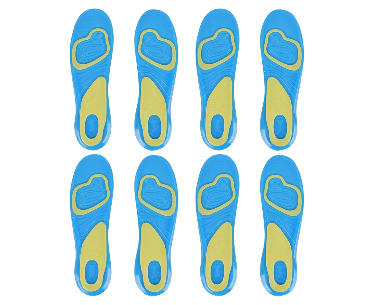 4x Home Expression Training Shoe Gel Insoles Male Comfort A/C CF0002 32x10cm