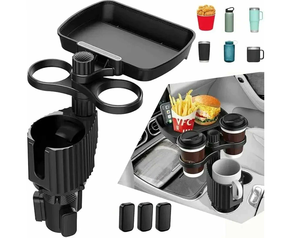 Detachable Car Cup Holder Tray With Food Table