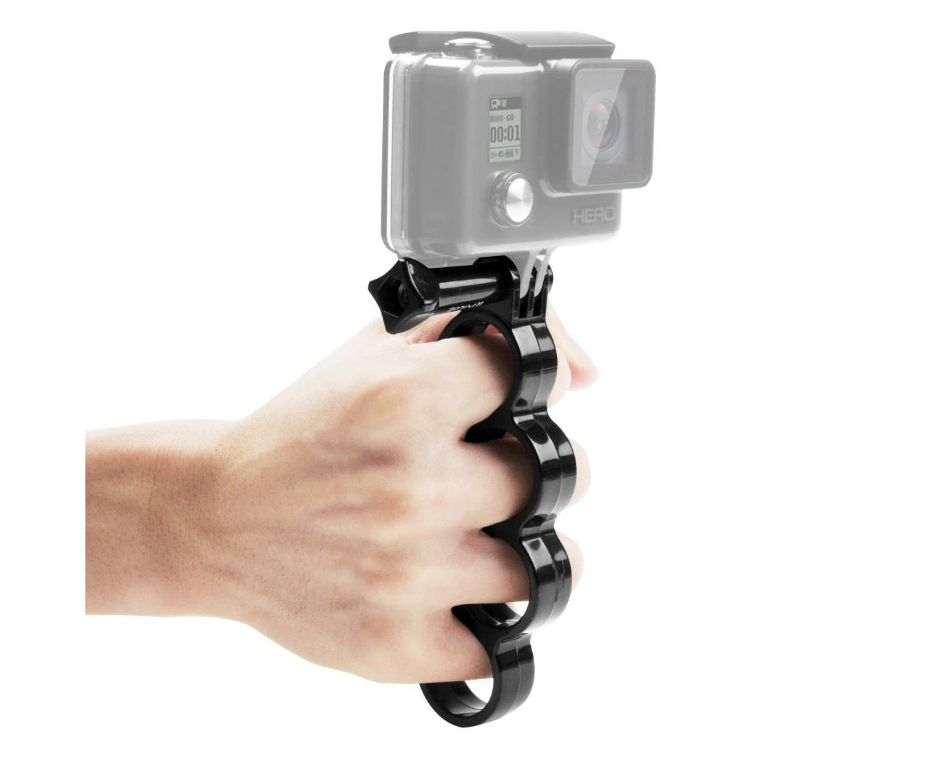 Handheld Plastic Knuckles Fingers Grip Ring Monopod Tripod Mount With Thumb Screw For Gopro Hero 12 Hero 11 5 Insta360 Ace Dji Action 4 And Other Action Ca