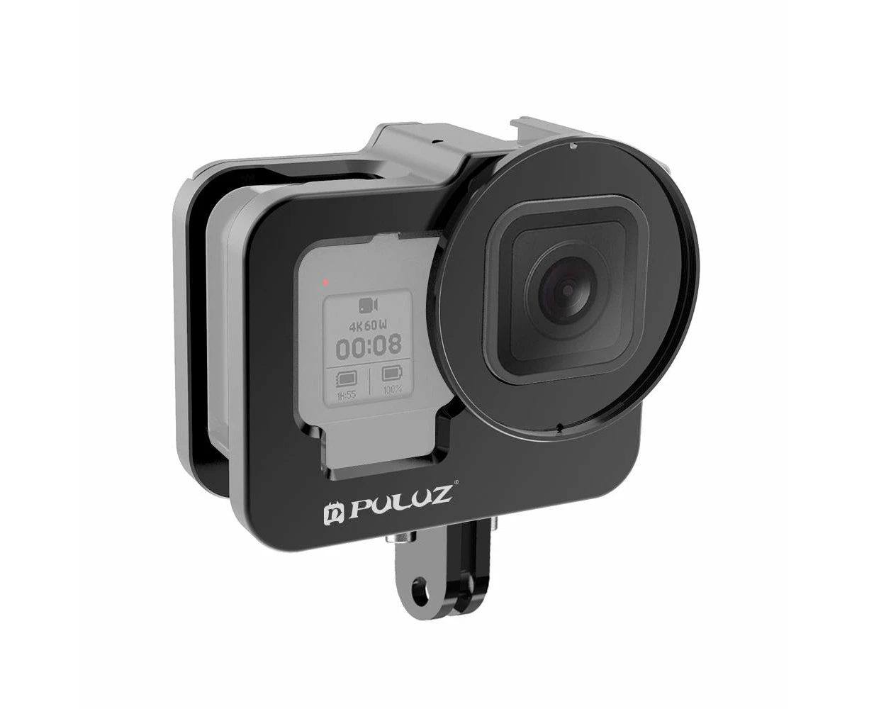 Gopro Hero12/11/10/9 Thicken Housing Shell With Insurance Frame And 52mm Uv Lens Cnc Aluminum Alloy Protective Cage