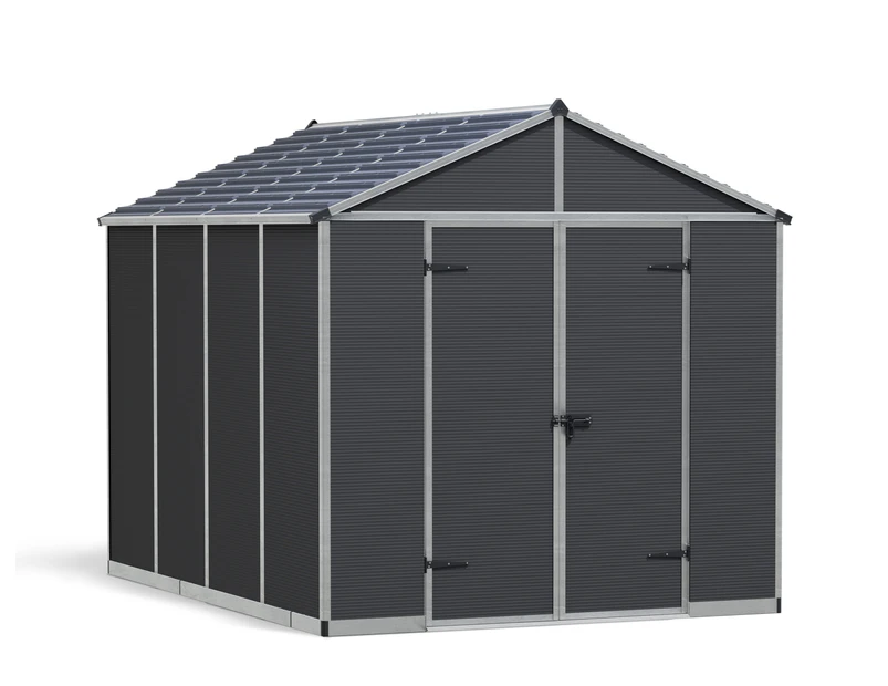 CANOPIA | Rubicon 2.4X3 Ultra Durable outdoor Storage Shed for garden Dark Grey