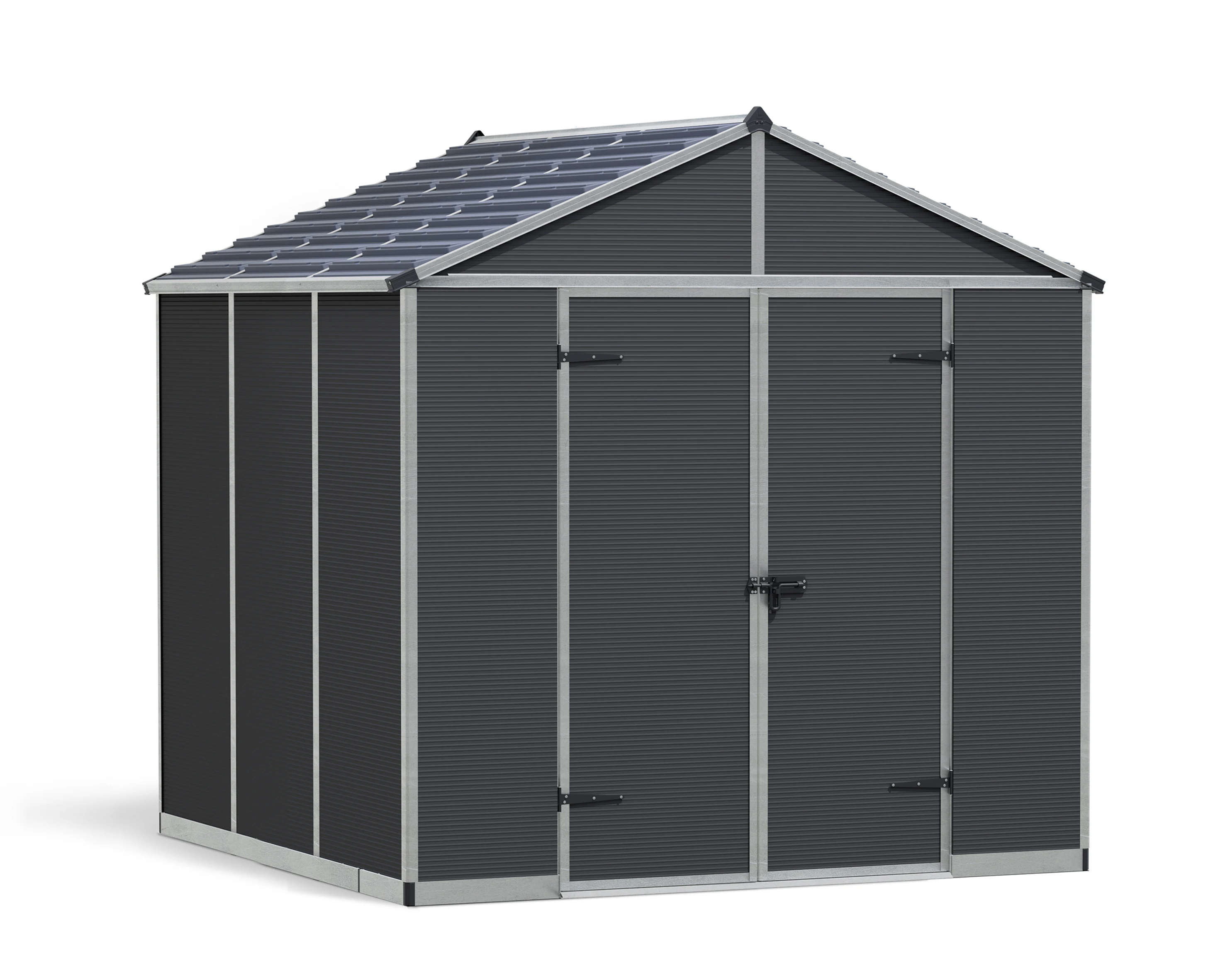 CANOPIA | Rubicon 2.4X2.4 Ultra Durable outdoor Storage Shed for garden Dark Grey