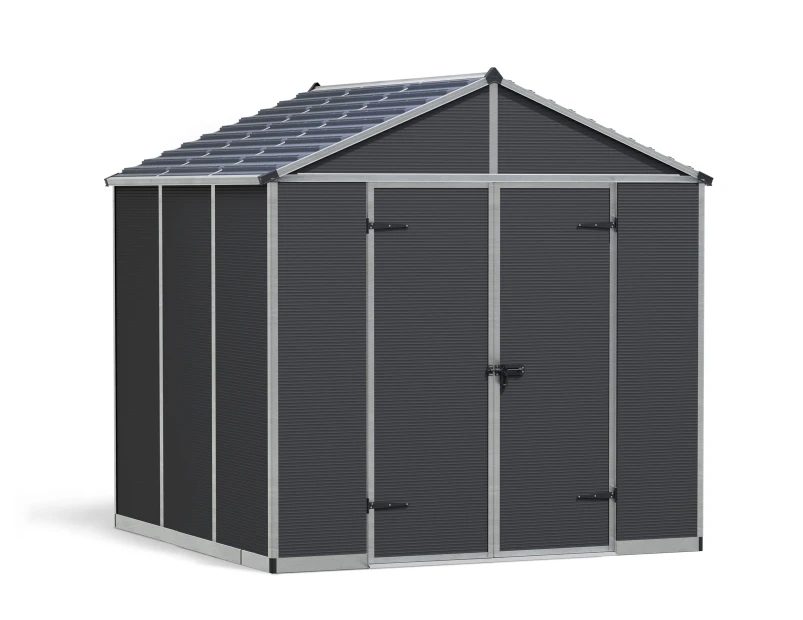 CANOPIA | Rubicon 2.4X2.4 Ultra Durable outdoor Storage Shed for garden Dark Grey