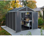 CANOPIA | Rubicon 2.4X3 Ultra Durable outdoor Storage Shed for garden Dark Grey