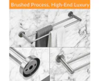 Double Bath Towel Bars,Towel Holder Towel Racks For Bathroom Lavatory, Stainless Steel Towel Hanger Wall Mount Towel Rail,30Cm