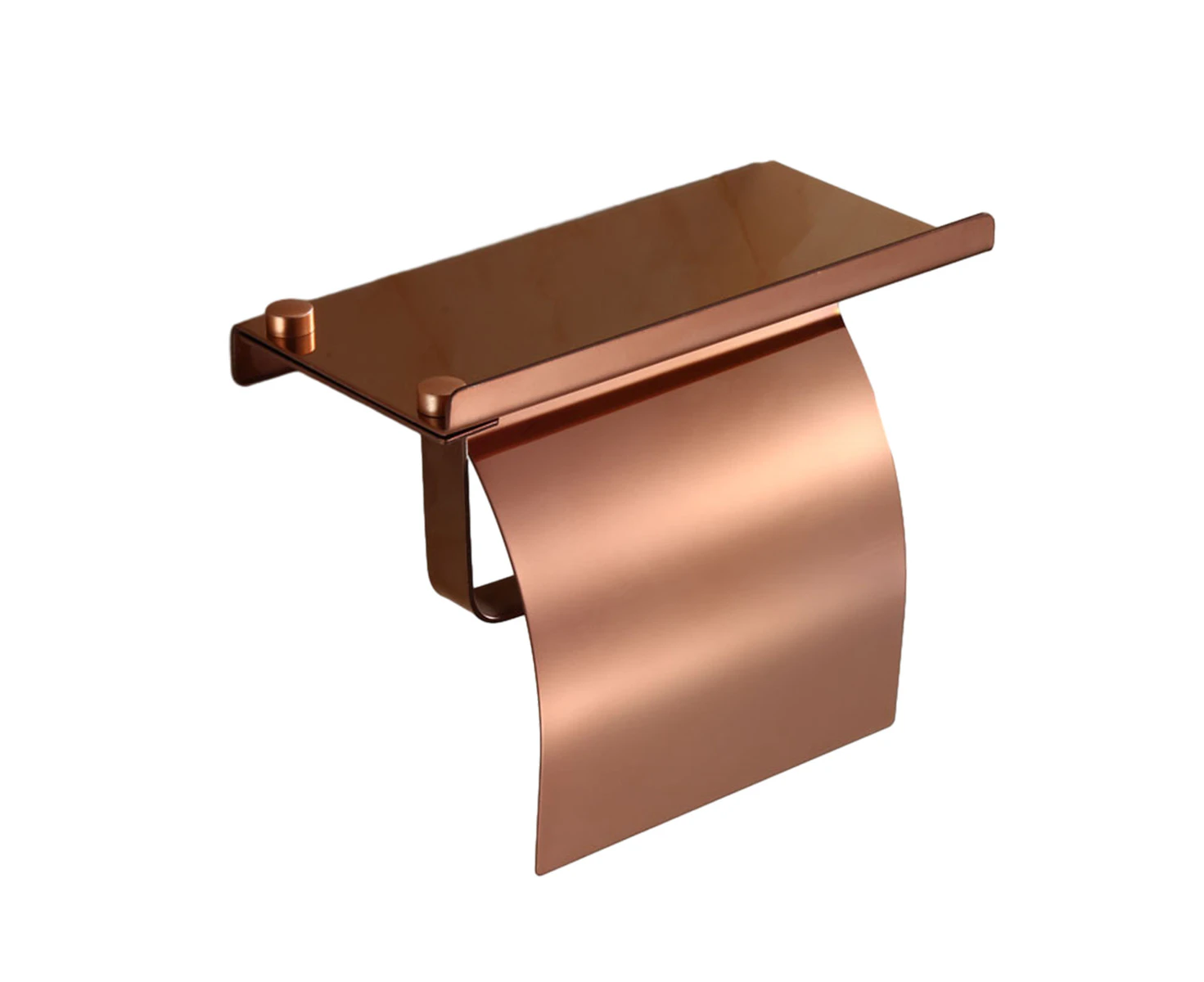 Wall-Mounted Toilet Paper Holder With Stainless Steel Telephone Holder Rose Gold Toilet Paper Holder.