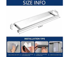 Towel Bar For Bathroom, Bath Towel Rack Towel Rod Hand Towel Holder Wall Mount Holder Square Stainless Steel,Silver 2