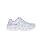 Skechers Girls' Heart Lights: Retro Hearts Sneakers - Turquoise/Multi