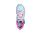 Skechers Girls' Heart Lights: Retro Hearts Sneakers - Turquoise/Multi