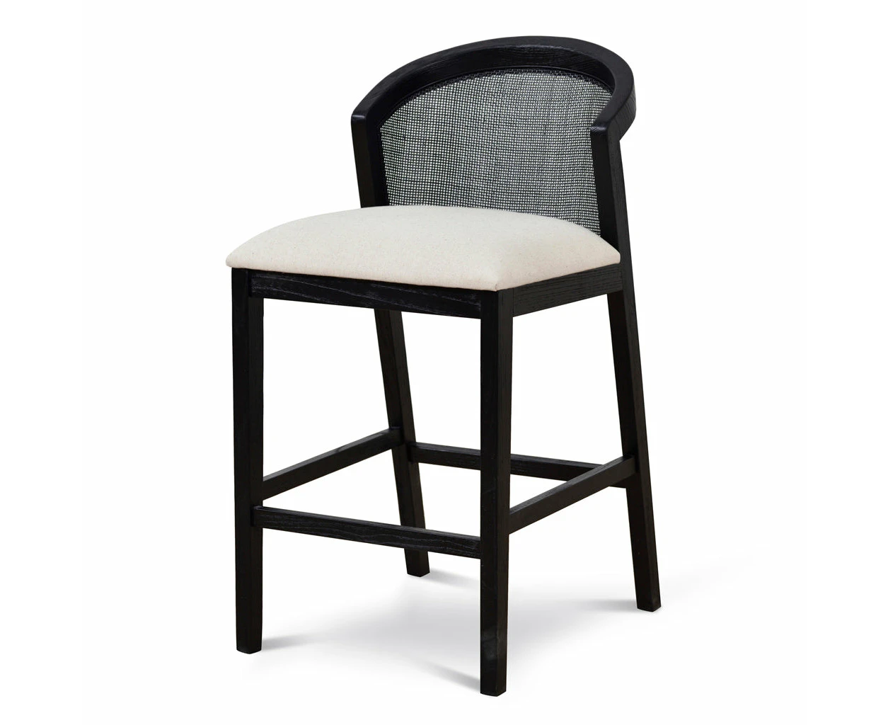 Margie Black Elm Barstool - Light Beige