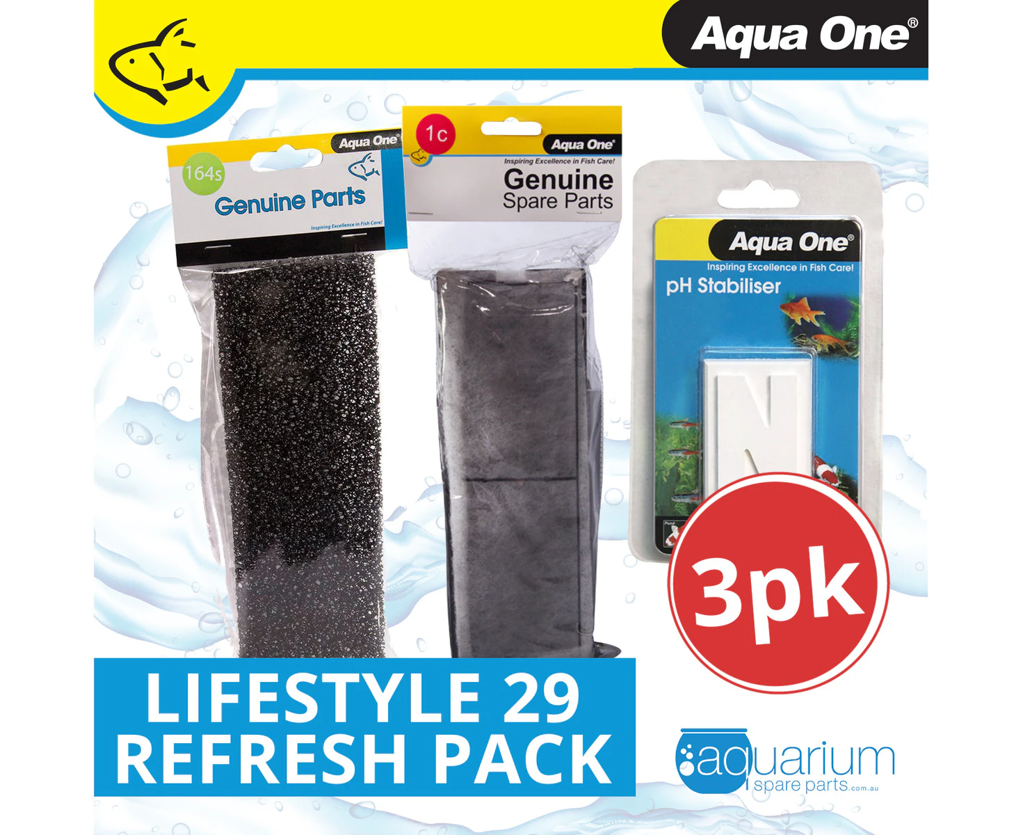 Aqua One Lifestyle 29 Refresh Pack (3pk)