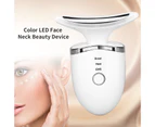 Neck Lifting Massager Heating Colorful Lights Micro Current Neck Skin Tightening Device White