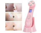 EMS 6 Color LED Photon Light Therapy Face Machine Skin Rejuvenation AntiWrinkle Machine(Pink )