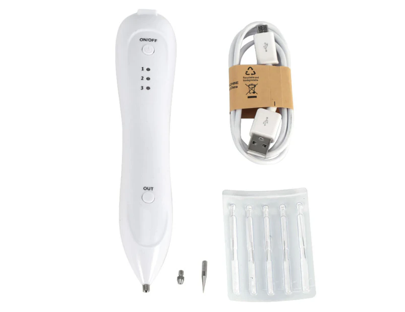 Portable USB Mole Freckle Removal Pen Three Levels Adjustable Spot Tattoo Remover Device