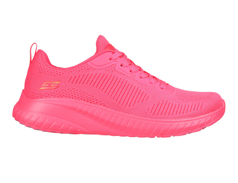 Skechers Women's BOBS Squad Chaos Cool Rhythms Running Shoes - Neon Pink