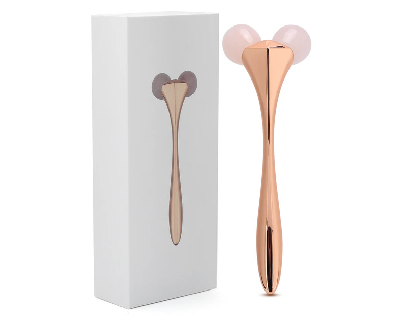 Face Roller Massager V Face Lifting Tightening Face Slimming Roller Massager (Rose Gold)