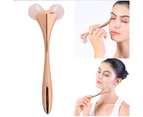 Face Roller Massager V Face Lifting Tightening Face Slimming Roller Massager (Rose Gold)