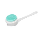 Electric Body Brush 3 Levels Speed Long Handle Exfoliating IP67 Waterproof Removable Rotating Body Shower Scrubber White