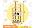 Advwin 153cm Tall Cat Tree for Indoor Cats, Sisal Scratching Posts, Cat Condos & Toys - Interactive Playground Tower