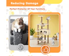 Advwin 153cm Tall Cat Tree for Indoor Cats, Sisal Scratching Posts, Cat Condos & Toys - Interactive Playground Tower