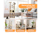 Advwin 153cm Tall Cat Tree for Indoor Cats, Sisal Scratching Posts, Cat Condos & Toys - Interactive Playground Tower