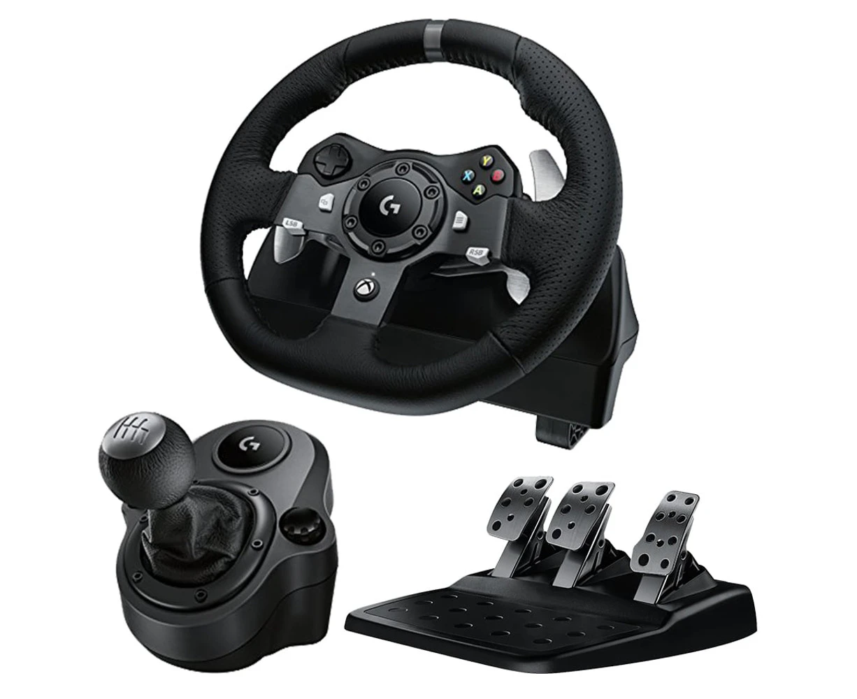 Logitech G920 Driving Force Racing Wheel for Xbox / PC + Logitech Driving Force Shifter