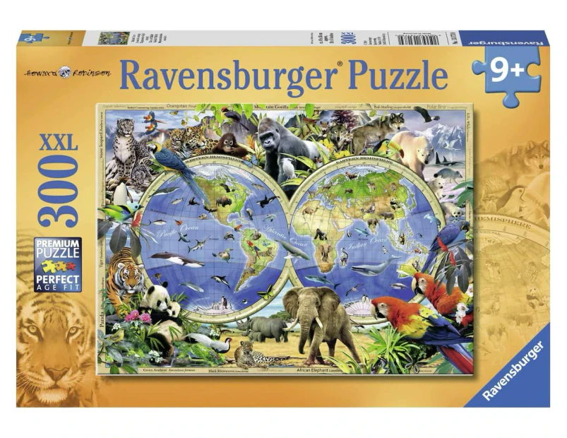 300pc Ravensburger World Of Wildlife Jigsaw Puzzle 49x36cm Kids/Family 9y+