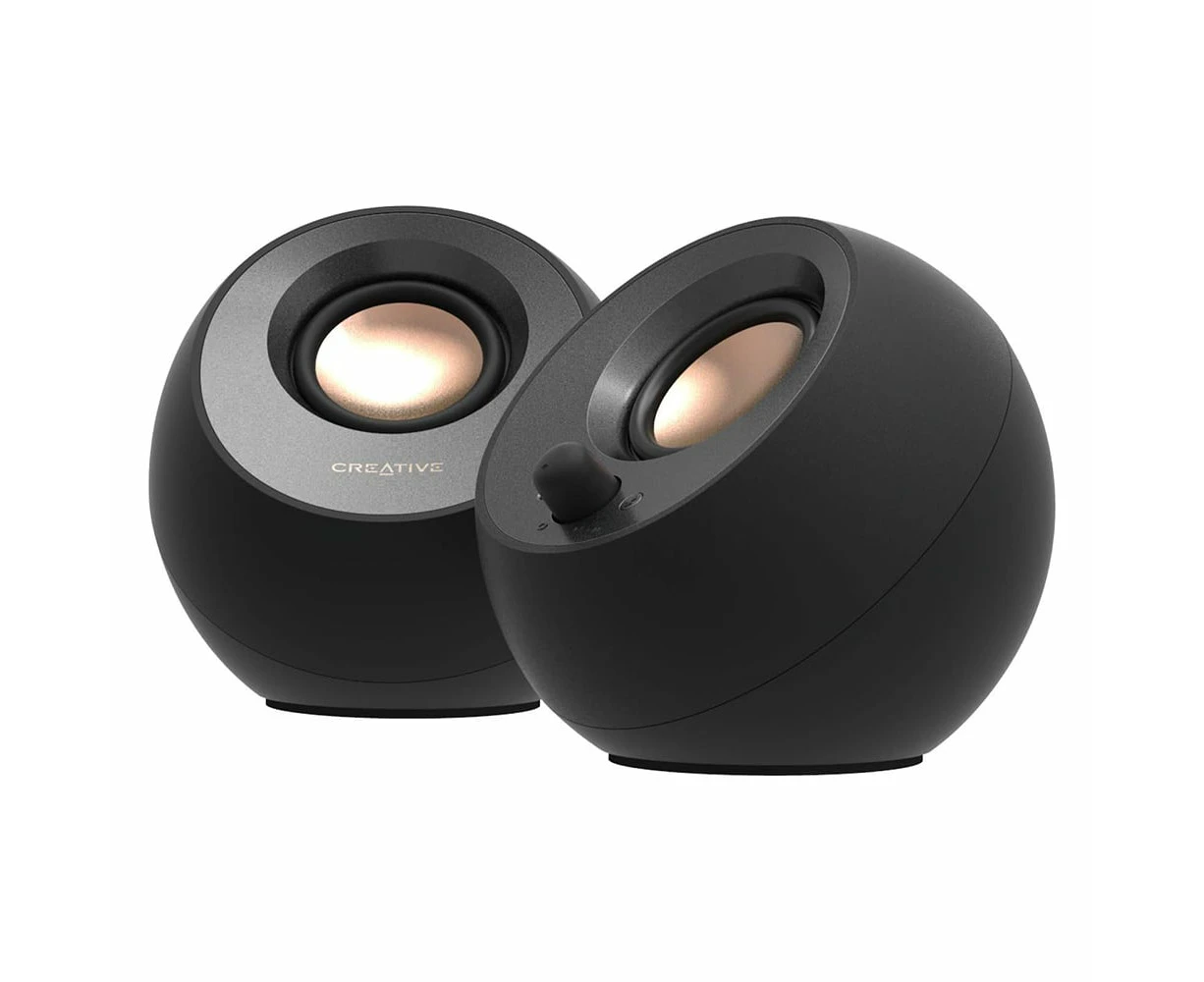 Creative Pebble V3 Minimalistic 2.0 USB-C Speakers with Bluetooth 5.0 (Black)